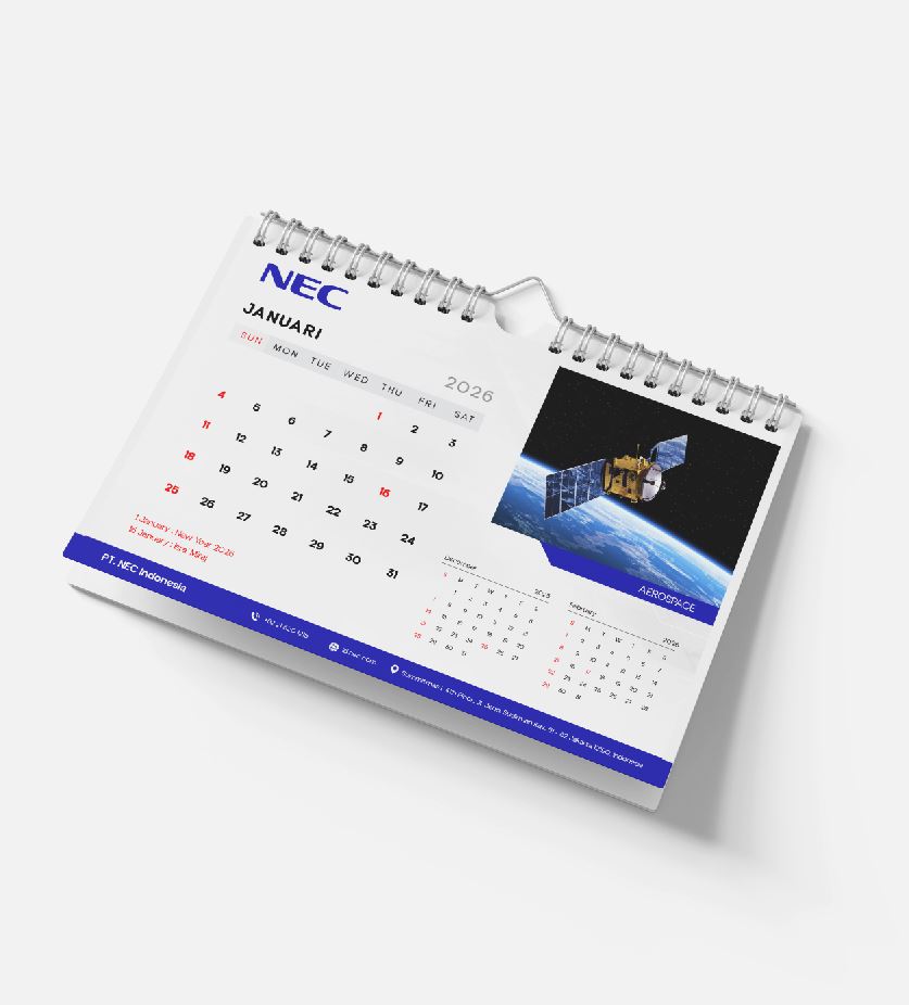 Desain kalender custom 2027 sesuai identitas bisnis